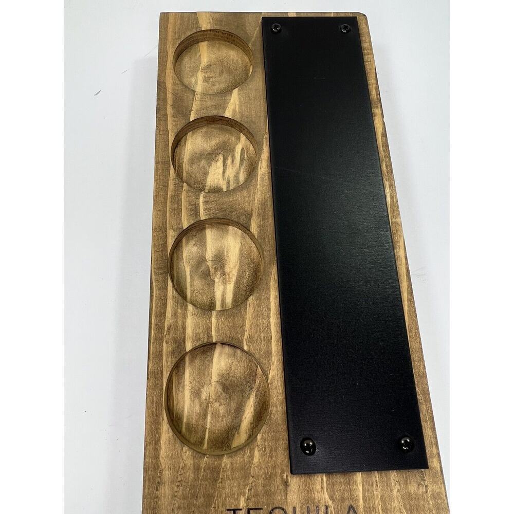 Tequila Herradura Tequila Tasting Tray Shots Wood Bar Chalk Man Cave NEW - Picture 4 of 10